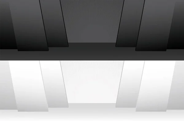 Geniş siyah beyaz modern sahne 3d görüntü vektörü insanları ya da nesneleri koymak için