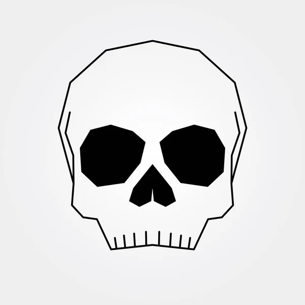 kafatası grafik çizim vektörü modern asgari stilde