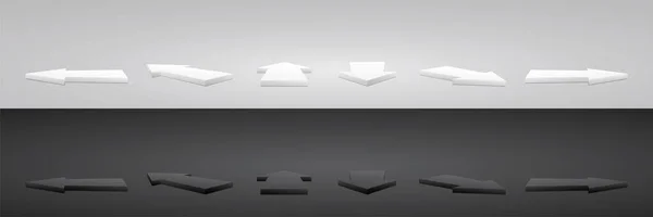 ok şekilli podyum zeminde 3d illüstrasyon vektör koleksiyonu