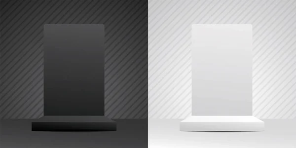 siyah ve beyaz küçük kentsel biçim ürün raf 3d illüstrasyon vektörü