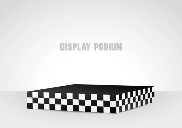cool street style black and white checkered graphic model podyum 3d illüstrasyon vektörü