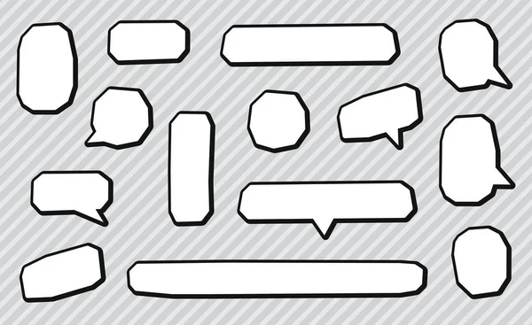 çizgi roman tarzı konuşma kabarcığı ve metin çerçevesi grafik ögeleri vektörü mesajınızı yerleştirmek için ayarlandı