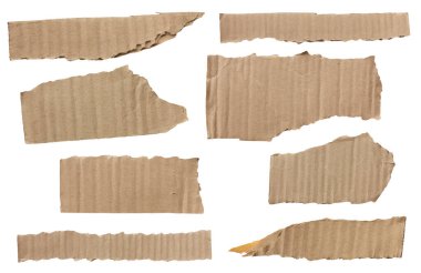 metin eklemek ve sanat eserlerinizi dekore etmek için kırpma yolu ile kahverengi yırtılmış kağıt seti