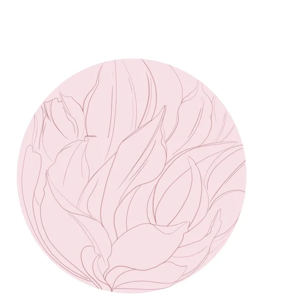 Sketch Flower Drawn Hand Pink Pastel Colors Print Testicle Poster — ストック写真