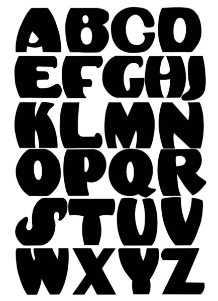 Englisches Alphabet Schwarz Plakat Kinderzimmer Typografie — Stockfoto