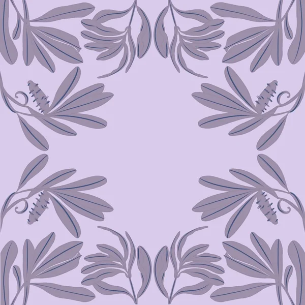 파스텔 보라색 색조의 꽃무늬 초대장의 — 스톡 사진