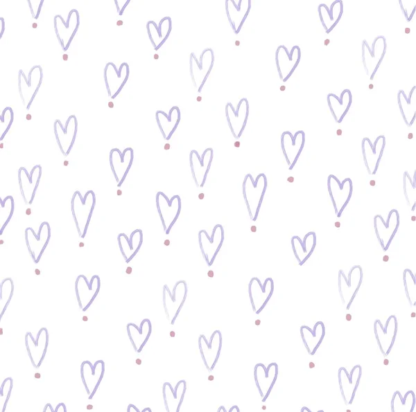 Μοτίβο Μικρές Ροζ Καρδιές Πολλές Καρδιές Λευκό Φόντο — Φωτογραφία Αρχείου