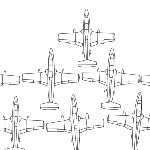 Graphic Illustration Airplanes Drawn Lines Print Children Textiles Postcards Posters — Stock Photo, Image