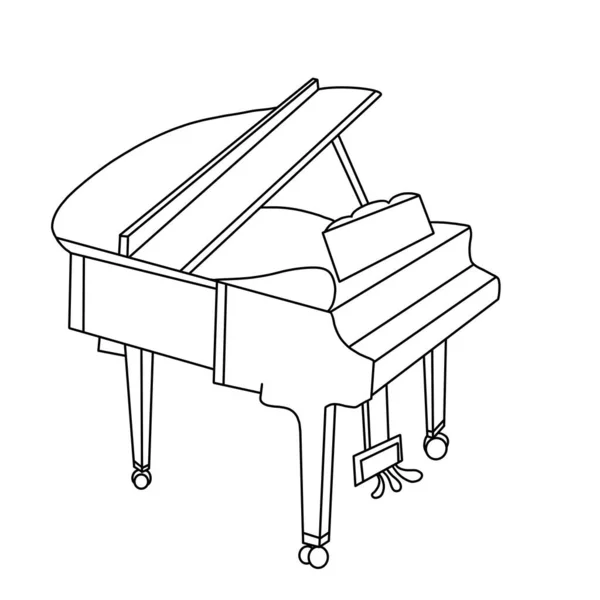 Sketch Piano Linear Illustration Piano Idea Logo Musical Instrument Poster — Stock Photo, Image