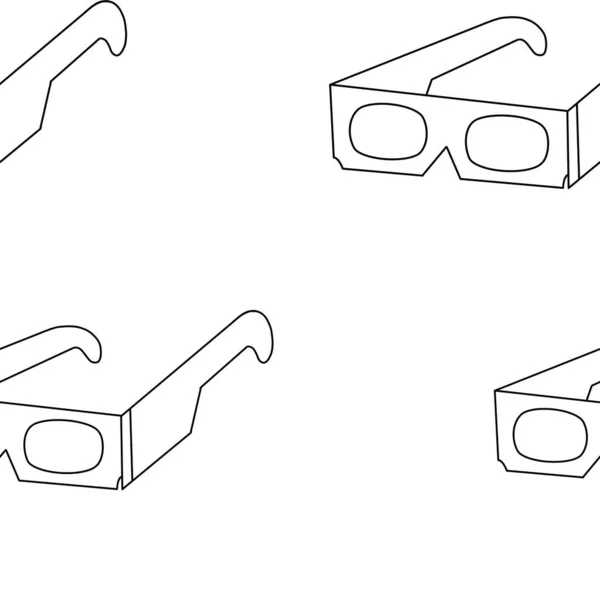 Бесшовный Узор Изображением Очков Минималистский Узор Стиле Кино — стоковое фото