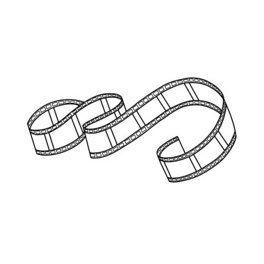 Kamera için küçük bir film illüstrasyonu. Fotoğraf için çizim filmi.