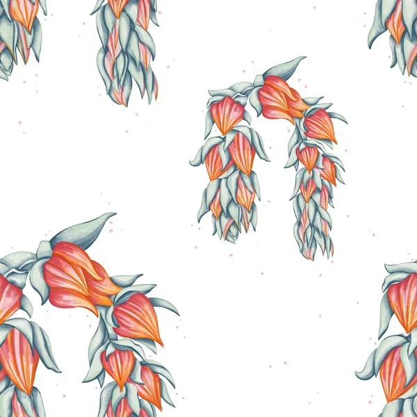 Безшовний Візерунок Намальованими Євреями Кольорі Квітковий Принт Текстилю Шпалер Листівок — стокове фото