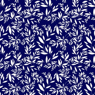 Seamless pattern with white leaves on a bright background. Pattern for textiles, wallpaper, wrapping paper, accessories. Print for clothes, shoes, postcards, invitations, greetings.