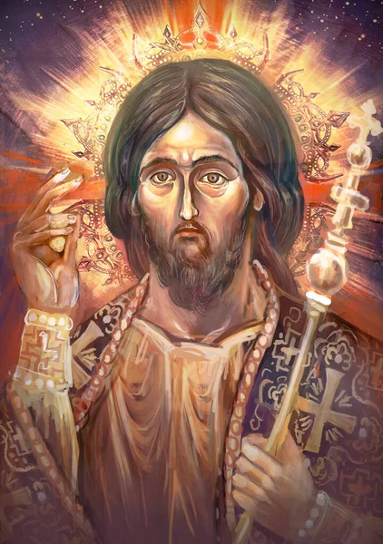 Isus Hristos Tron Slava — Fotografie, imagine de stoc