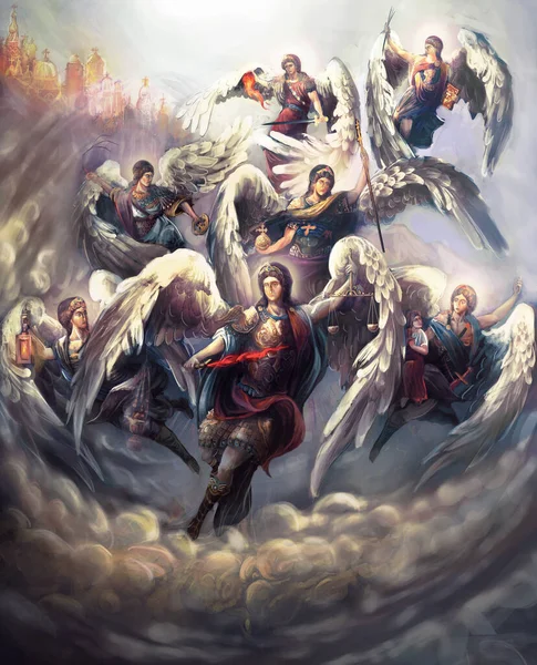 Seven Archangels God — Stock Photo, Image