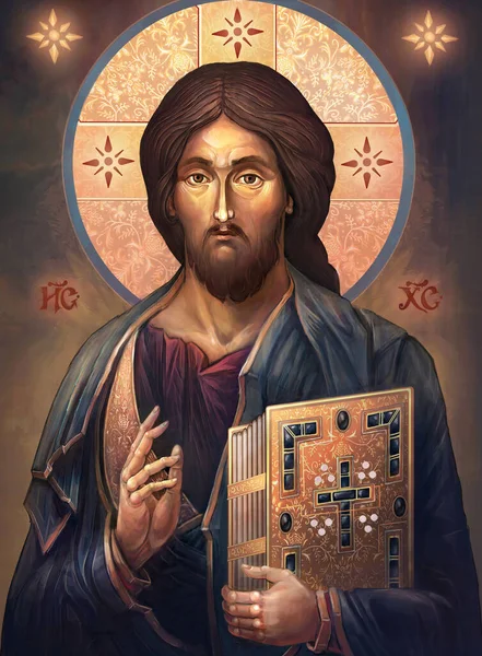 Icoana Ilustrației Digitale Lui Isus Hristos — Fotografie, imagine de stoc