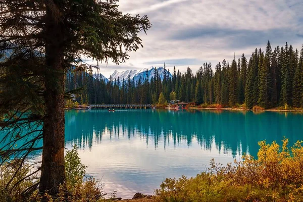 Paisaje Otoñal Por Emerald Lake — Foto de Stock