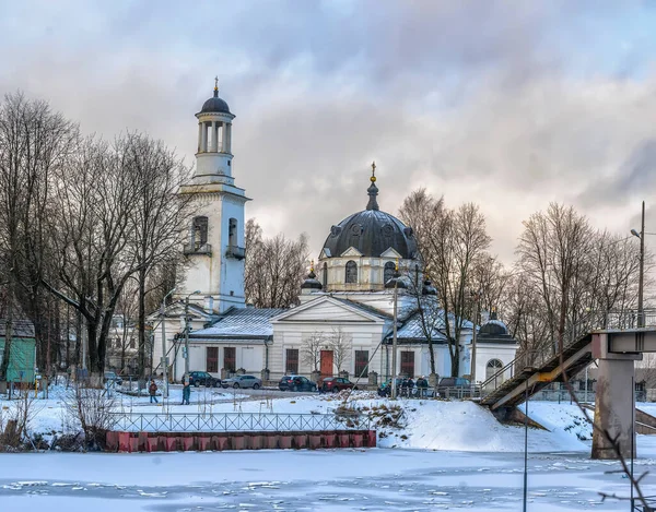 Kerk Van Heilige Heilige Prins Alexander Nevsky Aan Linkeroever Van — Stockfoto