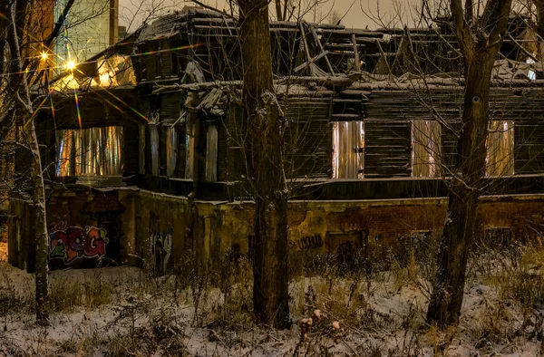 Slavyanskaya Ust Slavyanka Territory Saint Petersburg Russia January 2021 Ruins — Stock Photo, Image