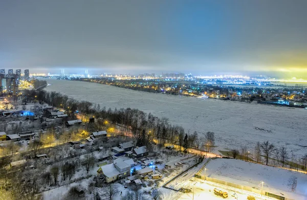 Development New Residential Buildings Zavodskaya Street Ust Slavyanka Settlement Petersburg — Stock Photo, Image