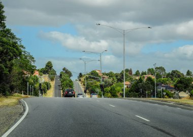 Avustralya 'da yollar Victoria' da Melbourne banliyösünde, Hallam. 
