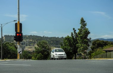 Avustralya 'da yollar Victoria' da Melbourne banliyösünde, Hallam. 