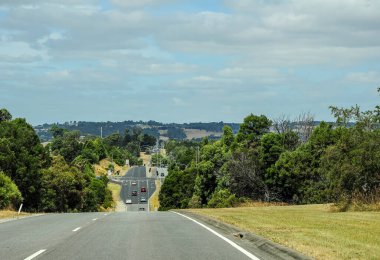 Avustralya 'da yollar Victoria' da Melbourne banliyösünde, Hallam. 