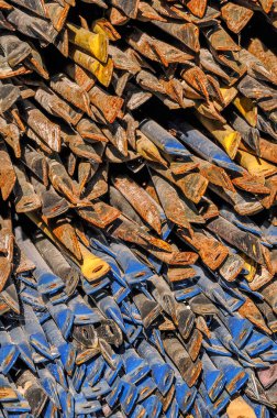 St. Petersburg 'daki Alnexandro-Nevsky Lavra' daki binaların restorasyonu için inşaat malzemeleri..