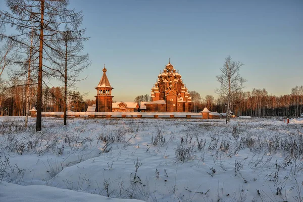 Intercession Cathedral Located Nevsky Forest Park Leningrad Region December 2012 — Foto Stock