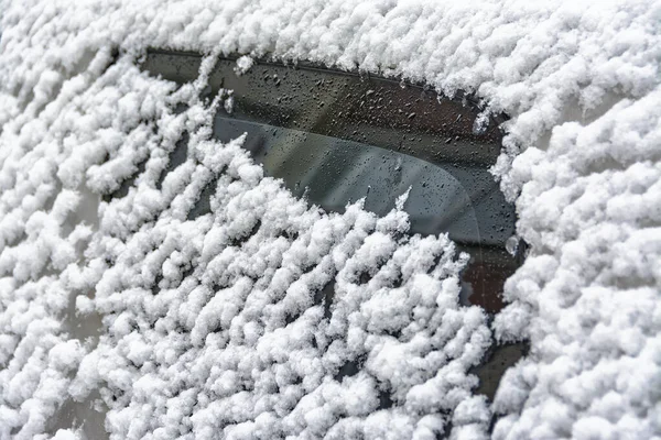 Março Degelo Cidade Com Uma Gota Neve Pesada Molhada — Fotografia de Stock