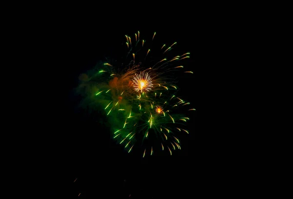 Fireworks Night Sky Honor Victory Day — Stock Photo, Image