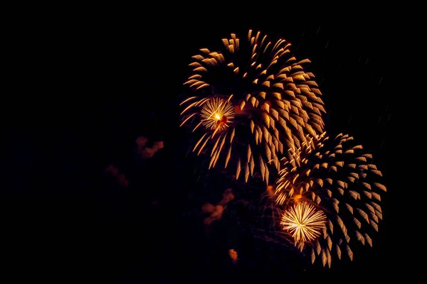 Fireworks Night Sky Honor Victory Day — Stock Photo, Image