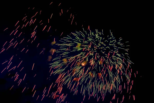 Fireworks Night Sky Honor Victory Day — Stock Photo, Image
