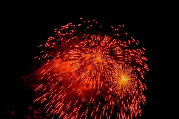 勝利の日を記念して夜空に花火 — ストック写真