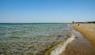 Avustralya 'da Pasifik Okyanusu' nda sakin Chelsea 'de plajda, Victoria. 