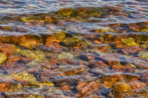 Fond Multicolore Lac Ladoga Avec Eau Claire — Photo