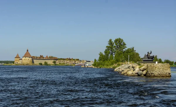 Ilha Noz Petrokrepost Região Leningrado Rússia Junho 2021 Uma Antiga — Fotografia de Stock