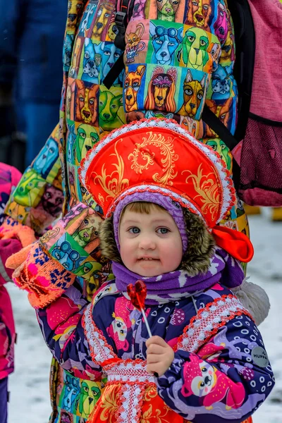 Isola Del Coniglio San Pietroburgo Russia 2020 Celebrazione Maslenitsa Sul — Foto Stock