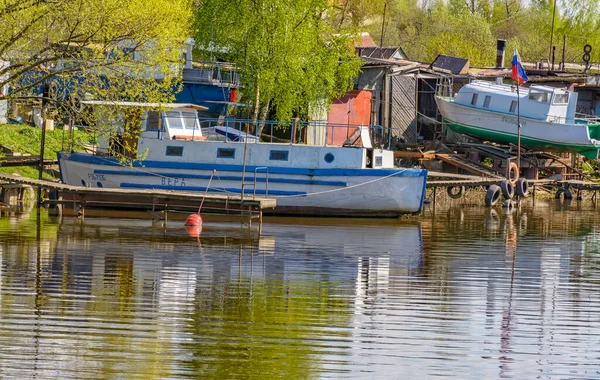 Ufer Des Flusses Izhora Kolpinsky District Petersburg Mai 2017 Sonniger — Stockfoto