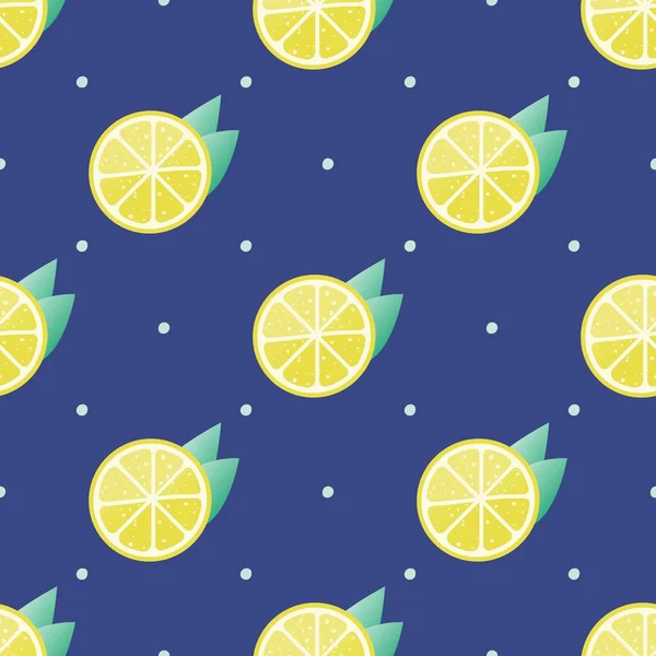 Fresh Lemons Background Hand Drawn Overlapping Backdrop Colorful Wallpaper Vector — Stock Vector