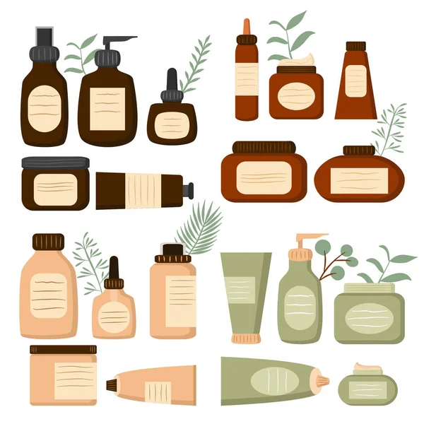 El yapımı cilt bakımı şişe koleksiyonu