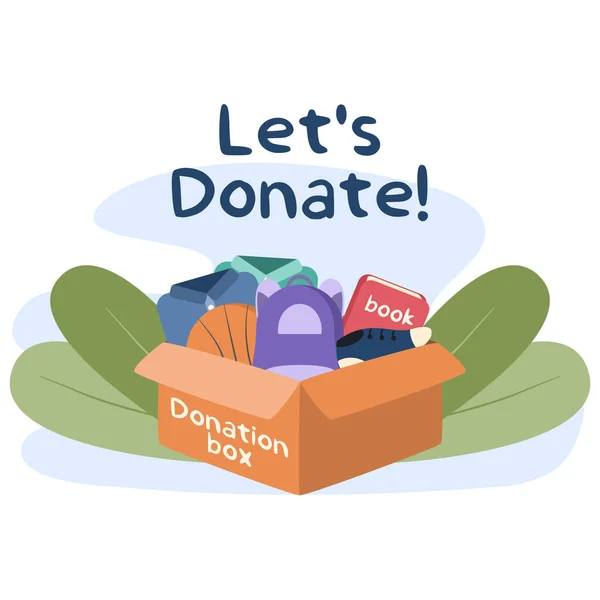 El çizimi bağış kutusu illüstrasyonu 