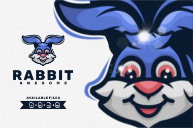 Tavşan karakter maskotu logosu