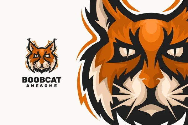 Logotipo Mascota Del Personaje Principal Boobcat — Vector de stock
