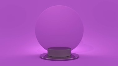 3D Render: 3D soyut geometri şekilli sahne. Podyum platformu ürün veya nesne görüntülemek için sahne oluşturur