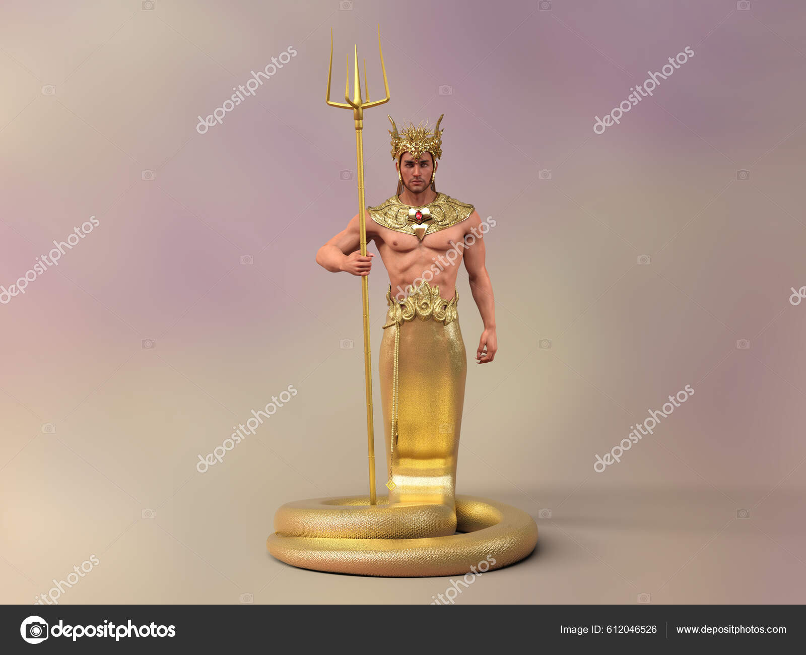 Render Uma Criatura Macho Híbrido Homem Cobra Metade Cobra Metade — Foto ©  treetons #612046526, image size:1600x1300