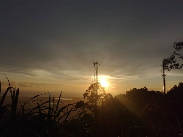 Krásný Výhled Západ Slunce Penang — Stock fotografie