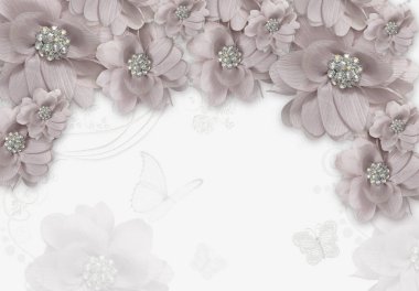 Sıcak hava balonları ve çift kanatlı çocuk odası duvar kağıtları.