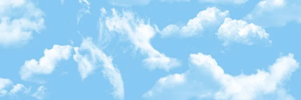 Mavi Gökyüzü Duvar Kağıdı Dizaynında Beyaz Bulutlar — Stok fotoğraf
