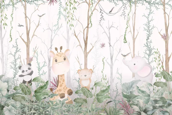 Dijital Yazdırma için çocuk odası duvar kağıdı tasarımı